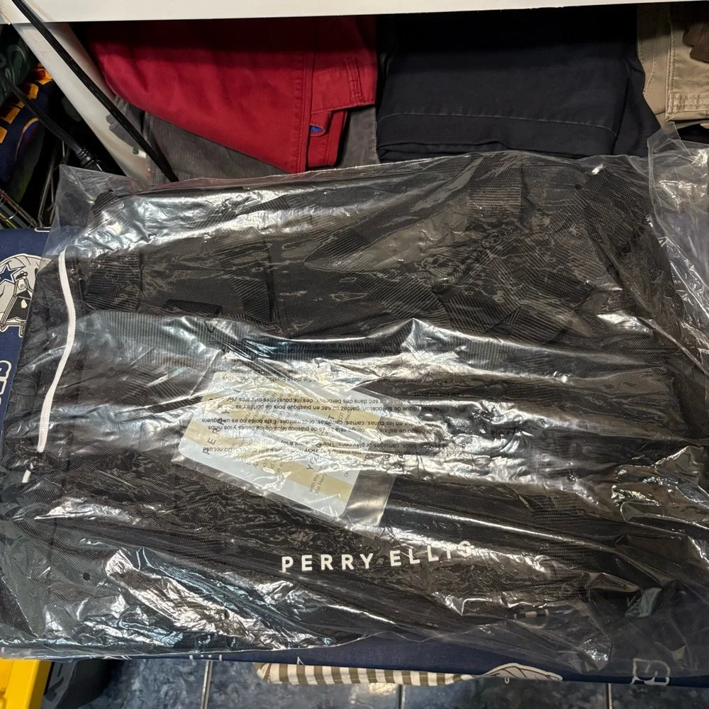 Perry Ellis Black Duffel Bag for Men